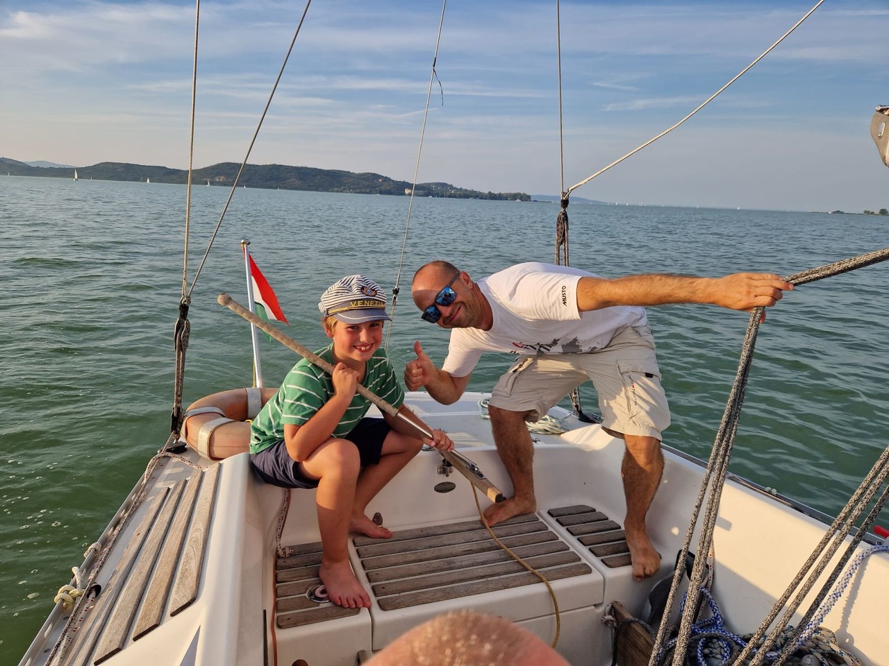 Sailing on Lake Balaton aboard Jackpot