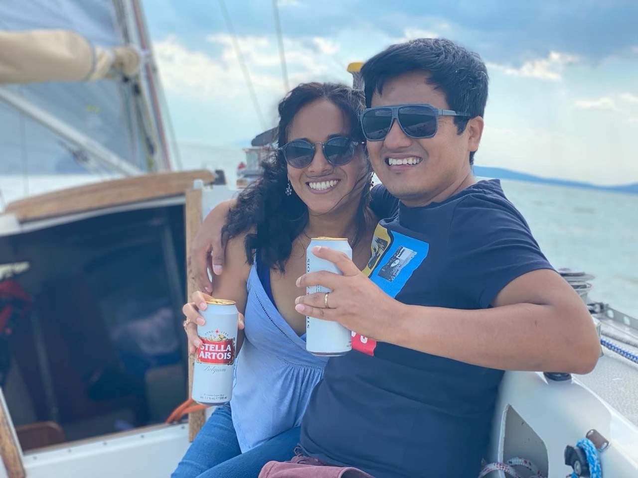 Sailing on Lake Balaton aboard Jackpot