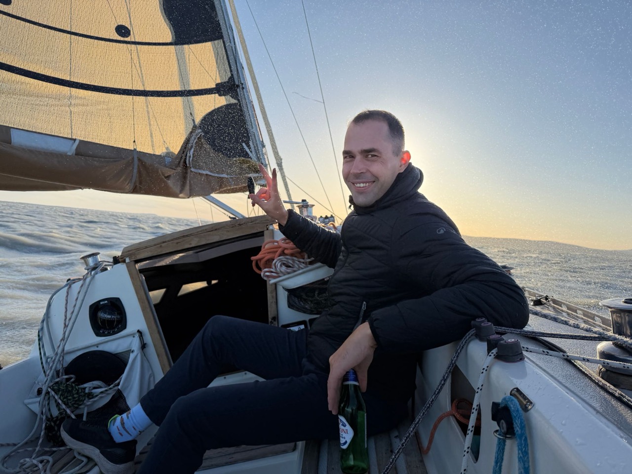 Sailing on Lake Balaton aboard Jackpot