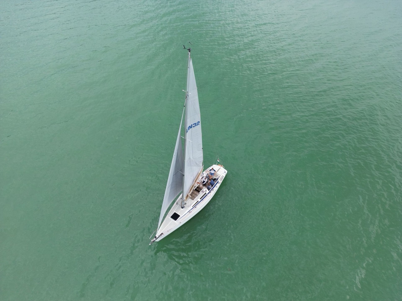 Sailing on Lake Balaton aboard Jackpot