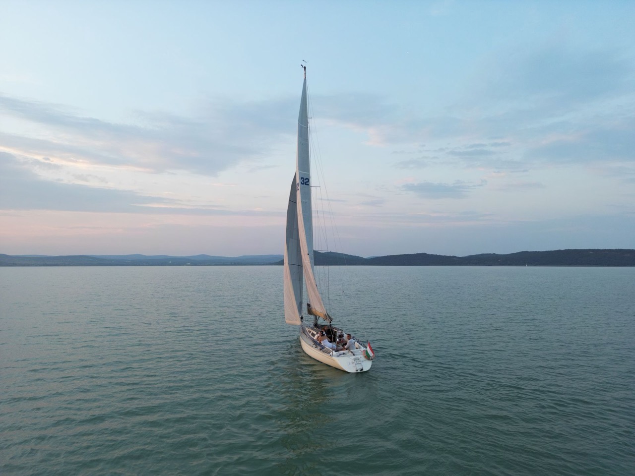 Sailing on Lake Balaton aboard Jackpot