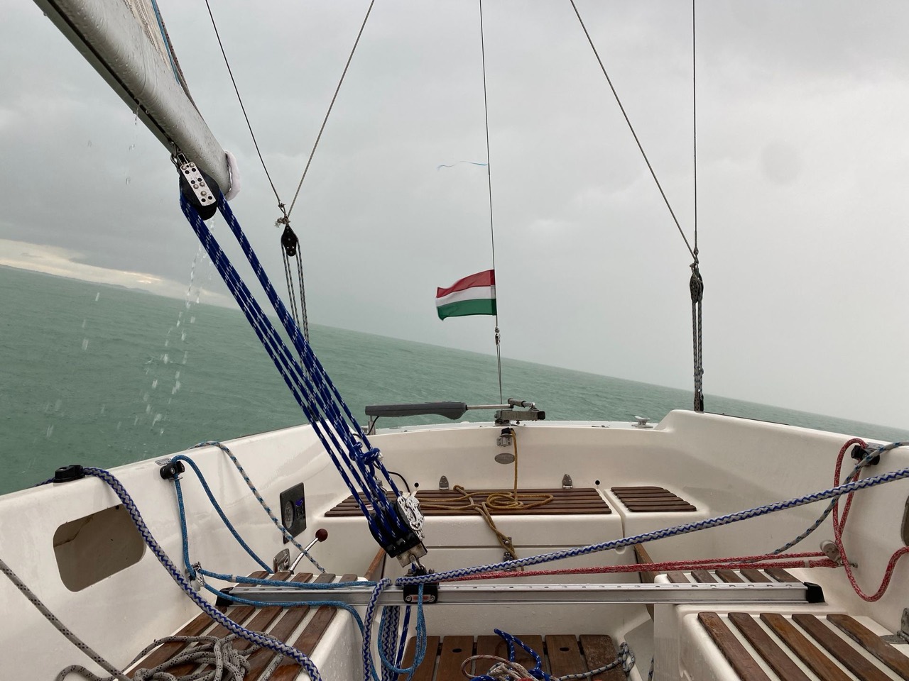 Sailing on Lake Balaton aboard Jackpot