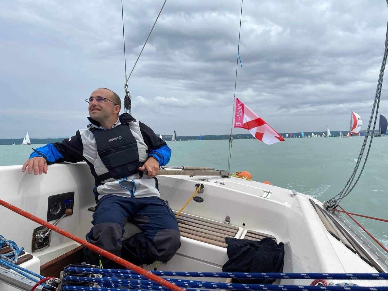 Sailing on Lake Balaton aboard Jackpot