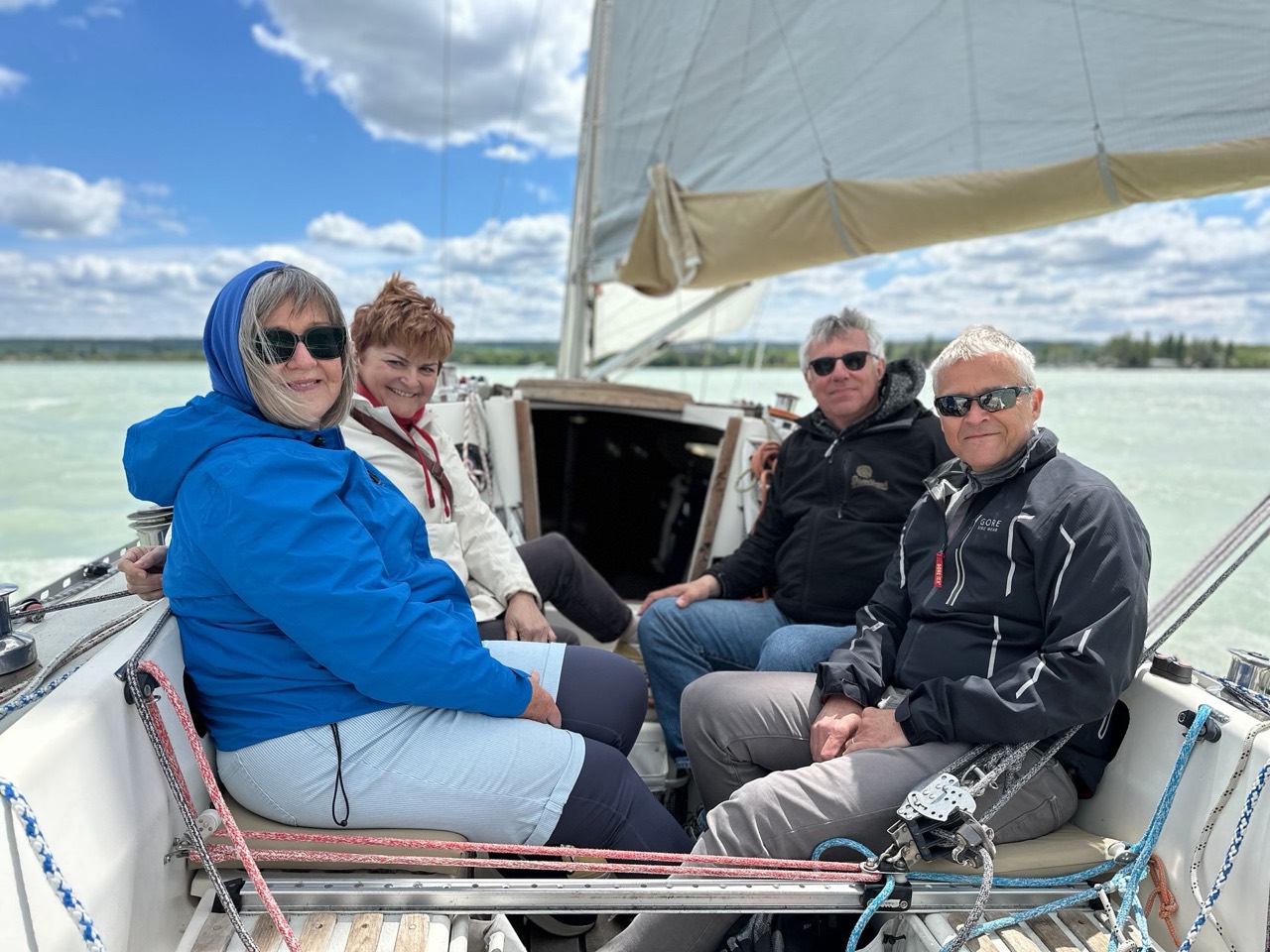 Sailing on Lake Balaton aboard Jackpot