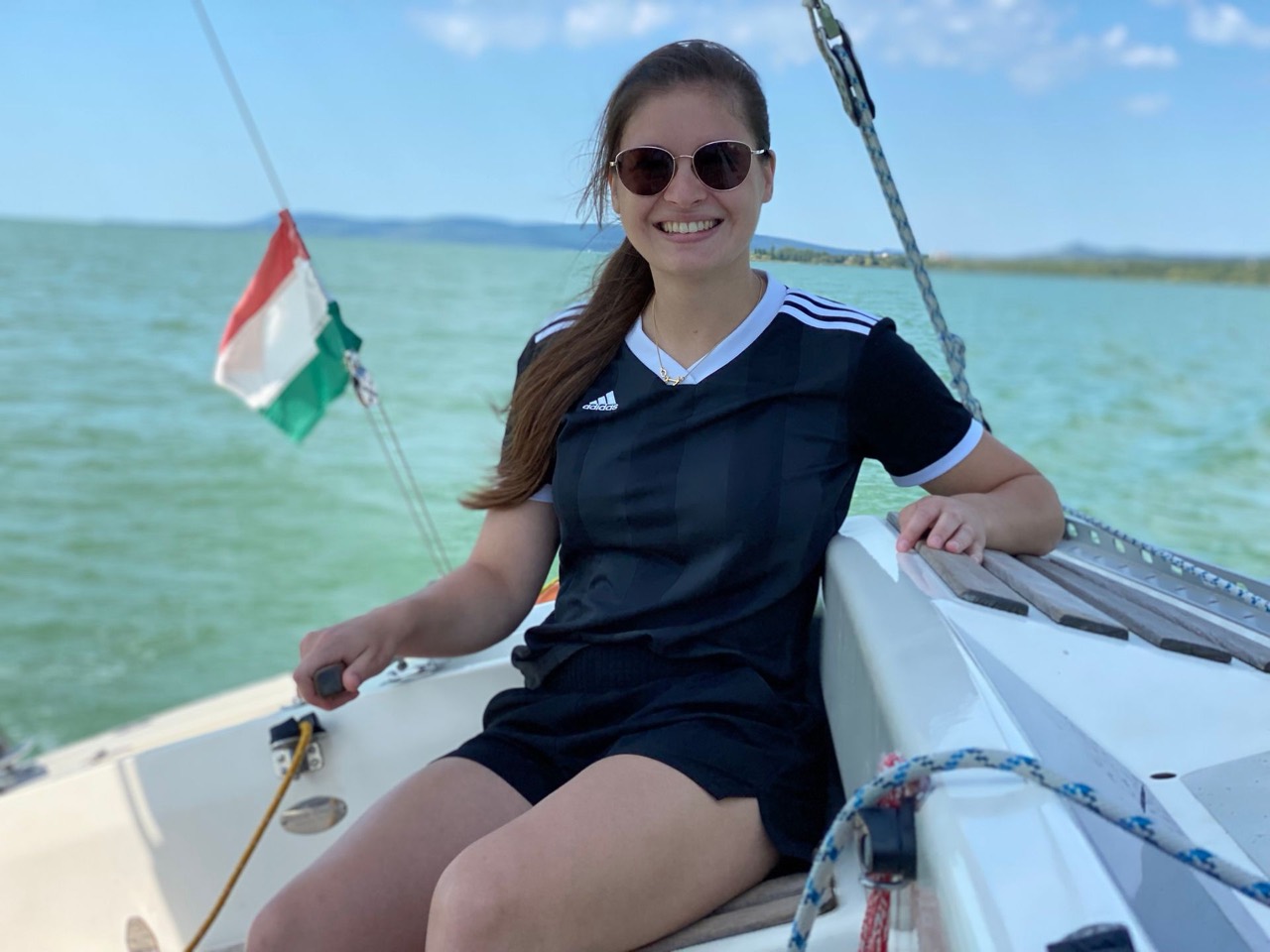 Sailing on Lake Balaton aboard Jackpot