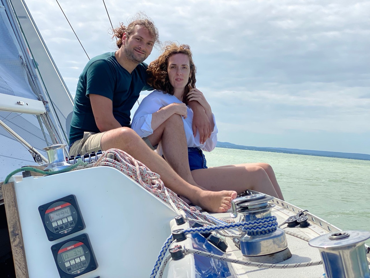 Sailing on Lake Balaton aboard Jackpot