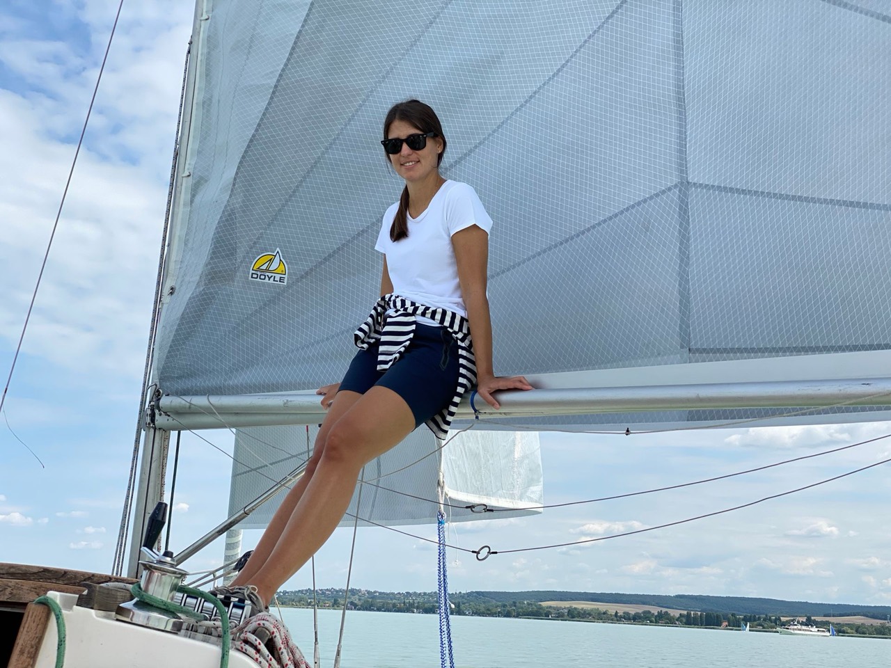Sailing on Lake Balaton aboard Jackpot