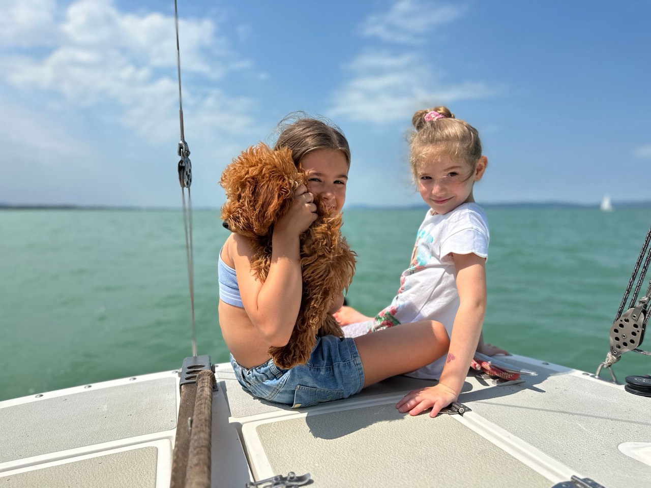 Sailing on Lake Balaton aboard Jackpot