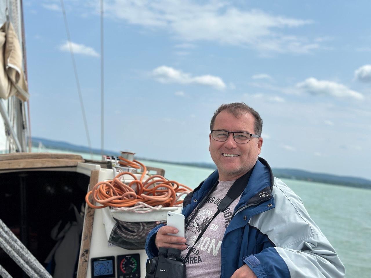 Sailing on Lake Balaton aboard Jackpot