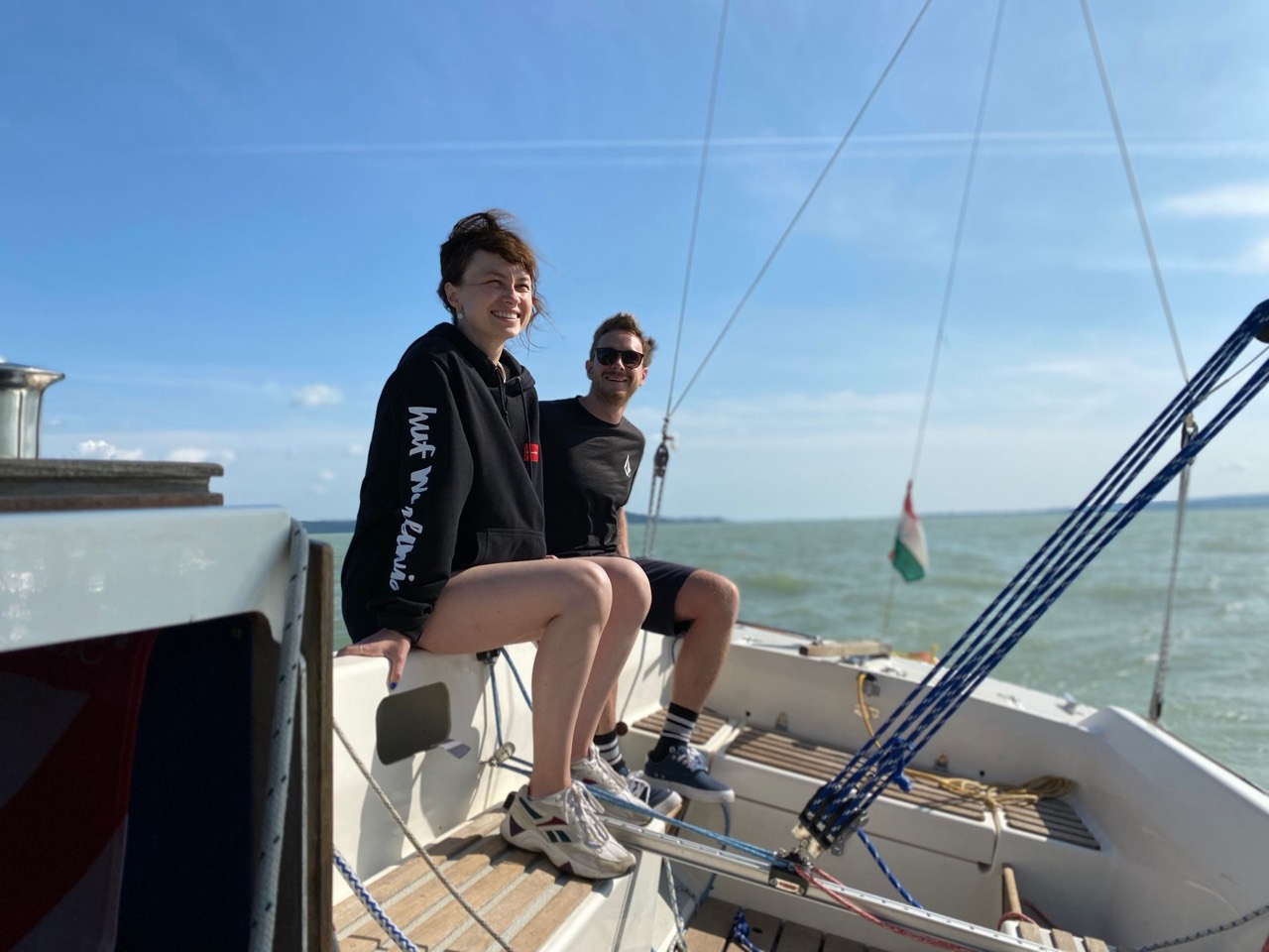 Sailing on Lake Balaton aboard Jackpot