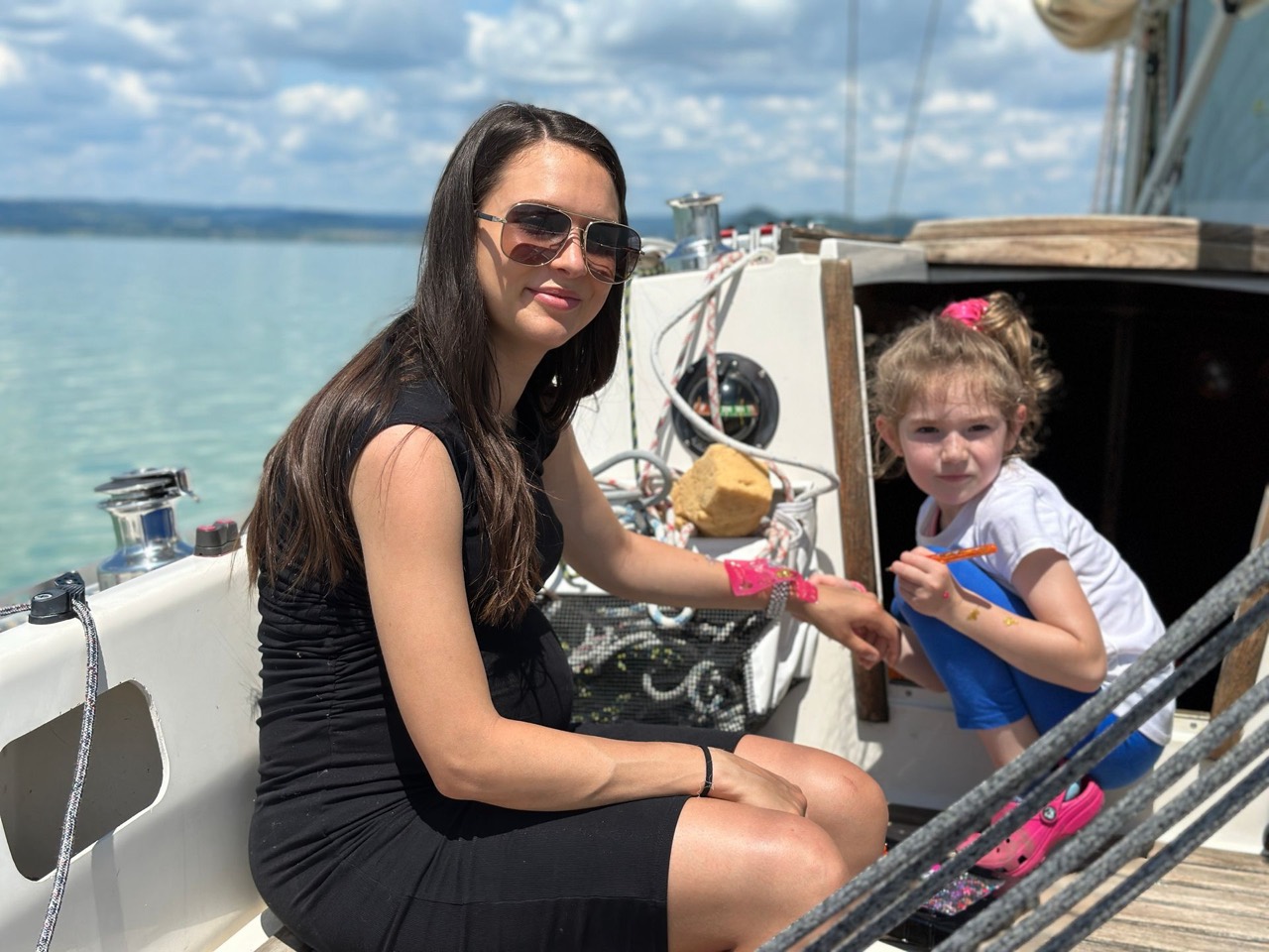 Sailing on Lake Balaton aboard Jackpot
