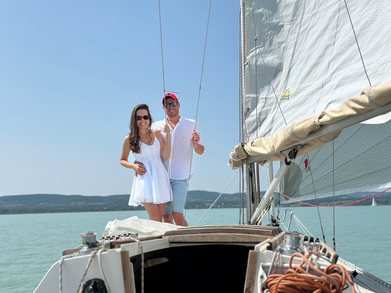 Sailing on Lake Balaton aboard Jackpot