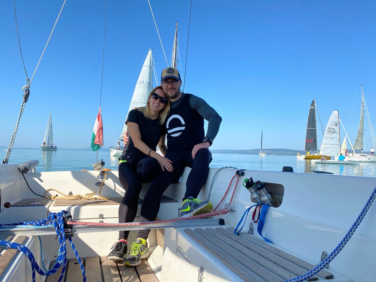 Sailing on Lake Balaton aboard Jackpot