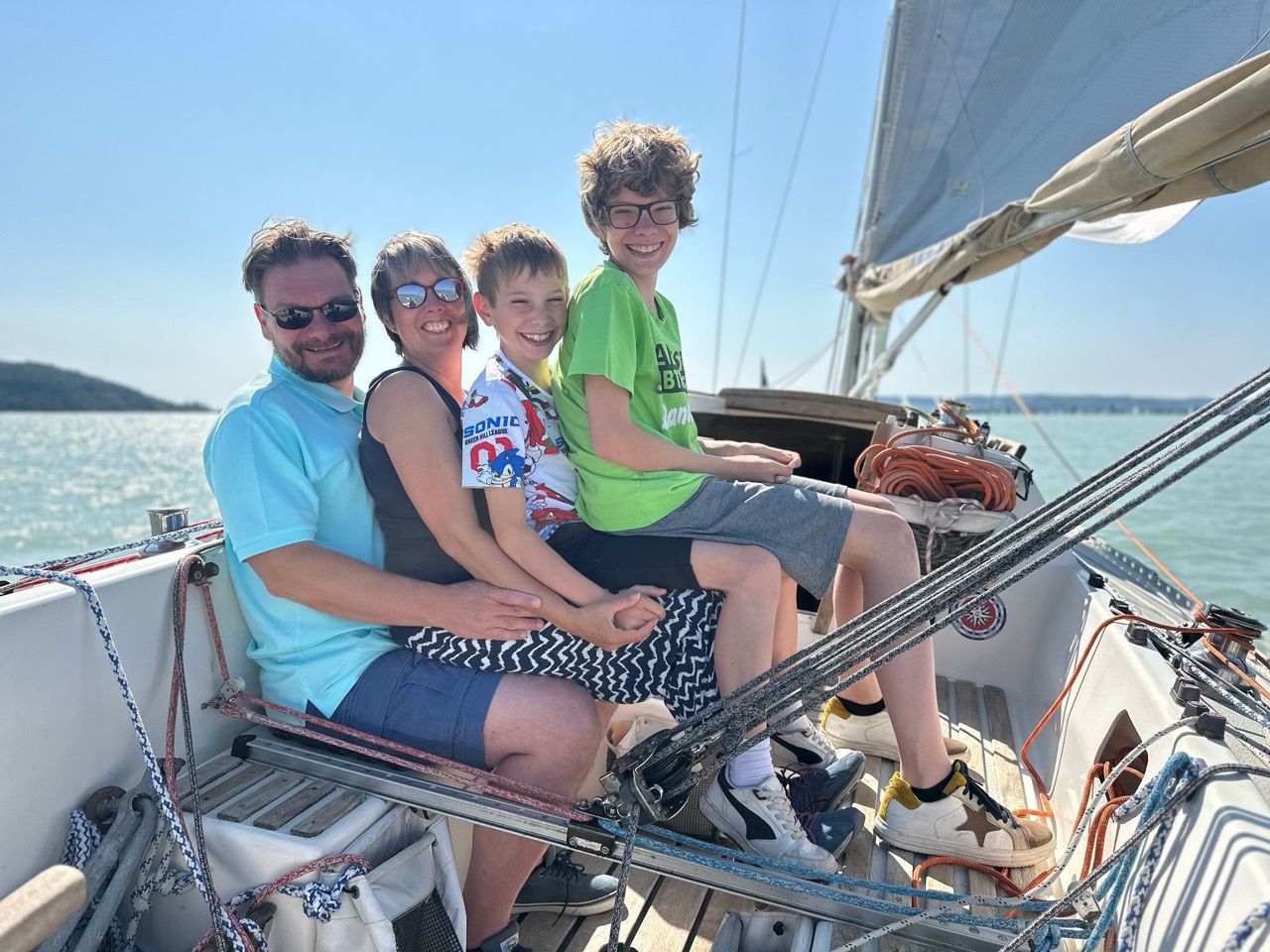 Sailing on Lake Balaton aboard Jackpot