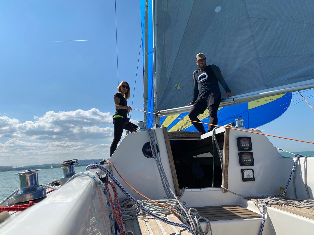 Sailing on Lake Balaton aboard Jackpot