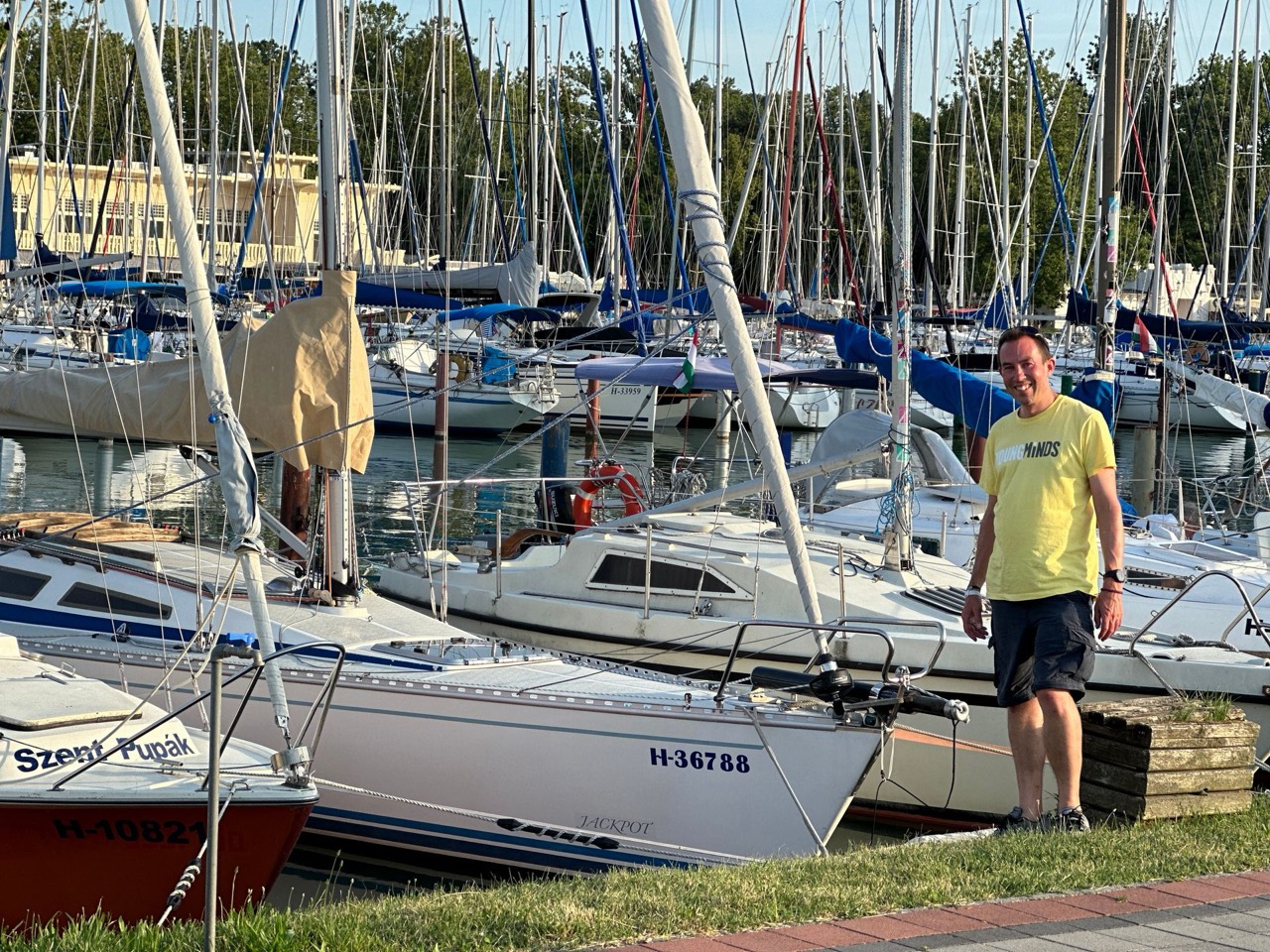 Sailing on Lake Balaton aboard Jackpot
