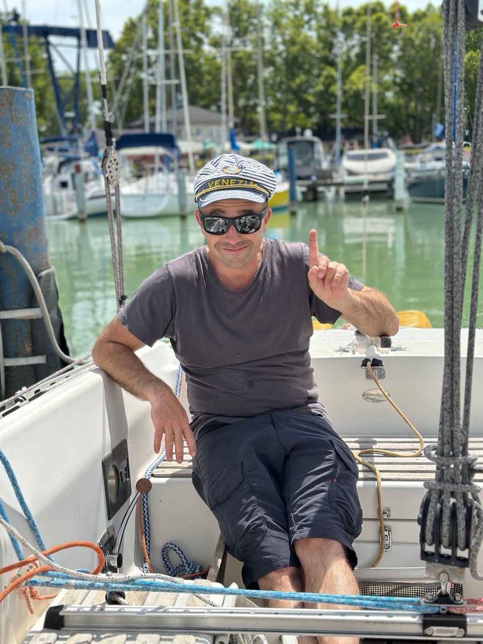 Sailing on Lake Balaton aboard Jackpot