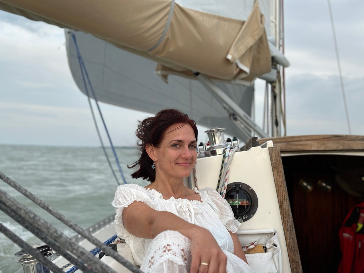 Sailing on Lake Balaton aboard Jackpot