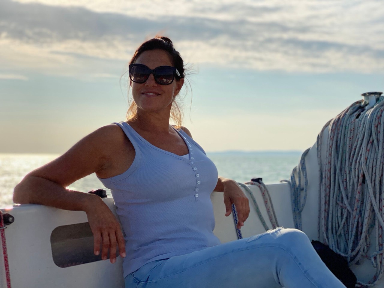 Sailing on Lake Balaton aboard Jackpot