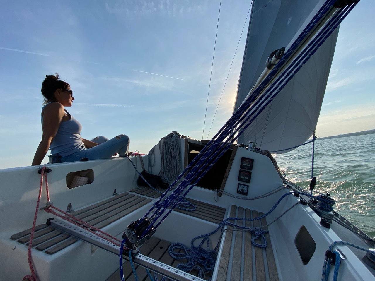 Sailing on Lake Balaton aboard Jackpot