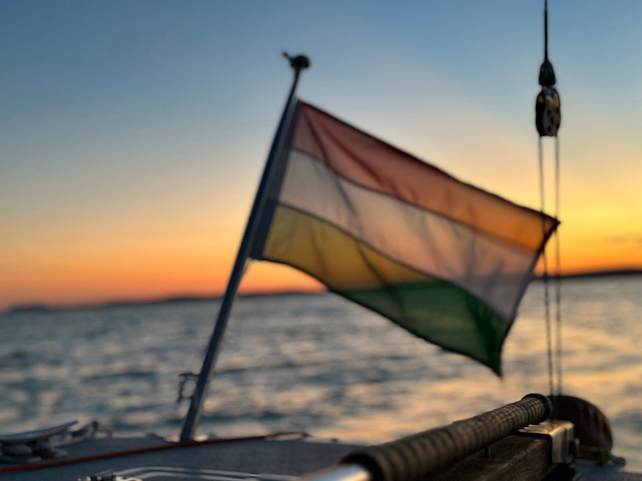 Sailing on Lake Balaton aboard Jackpot