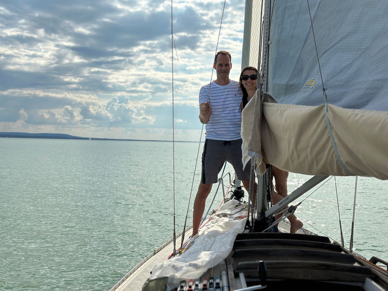 Sailing on Lake Balaton aboard Jackpot