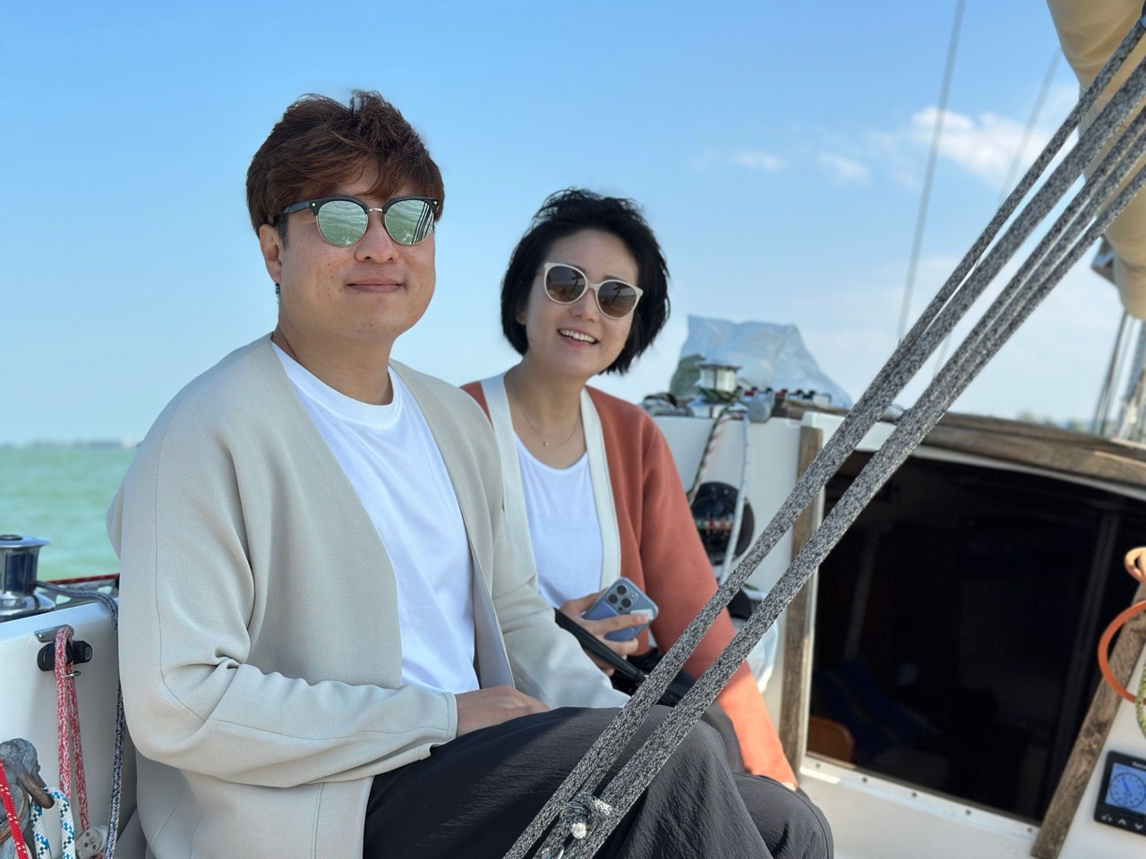 Sailing on Lake Balaton aboard Jackpot