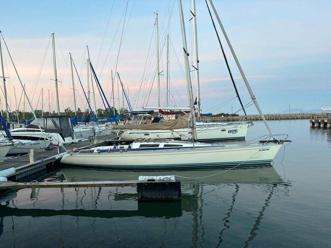 Sailing on Lake Balaton aboard Jackpot