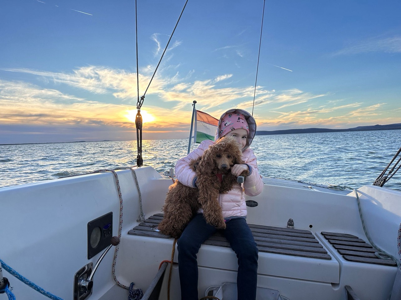 Sailing on Lake Balaton aboard Jackpot