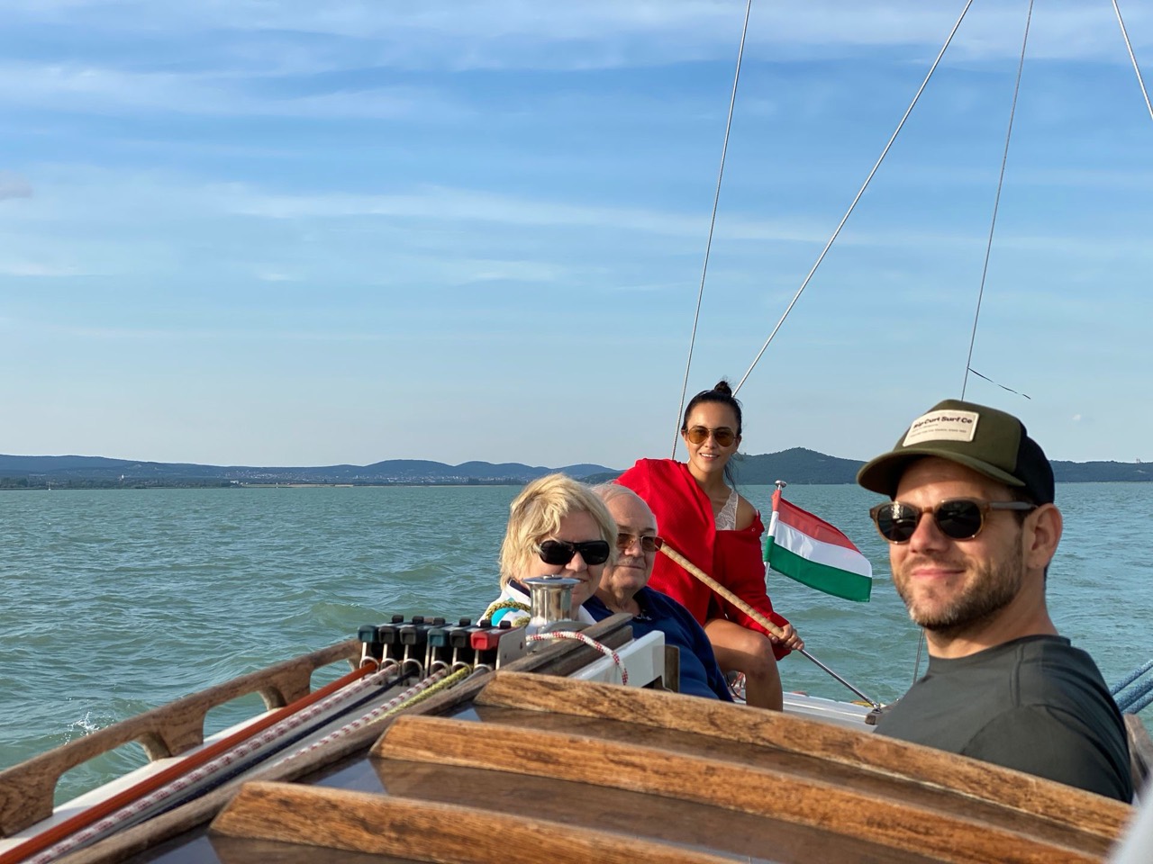 Sailing on Lake Balaton aboard Jackpot