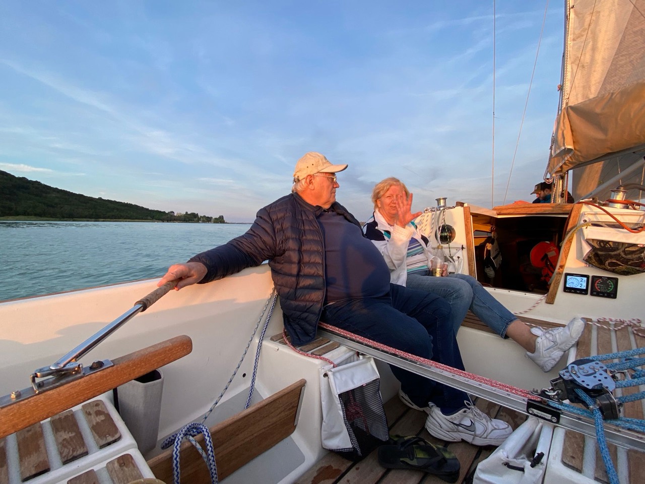 Sailing on Lake Balaton aboard Jackpot