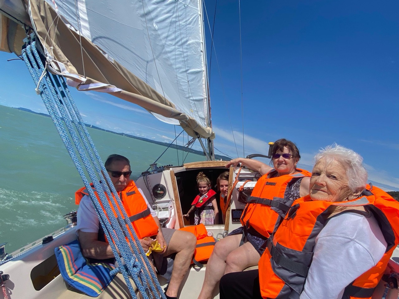 Sailing on Lake Balaton aboard Jackpot
