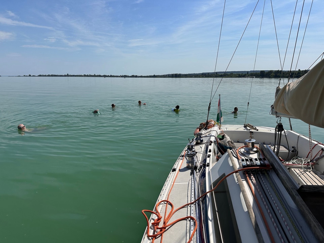 Sailing on Lake Balaton aboard Jackpot