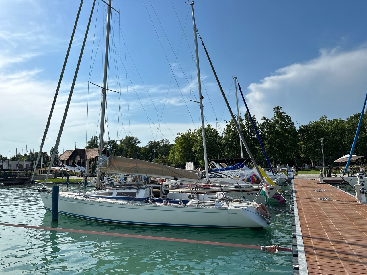 Sailing on Lake Balaton aboard Jackpot