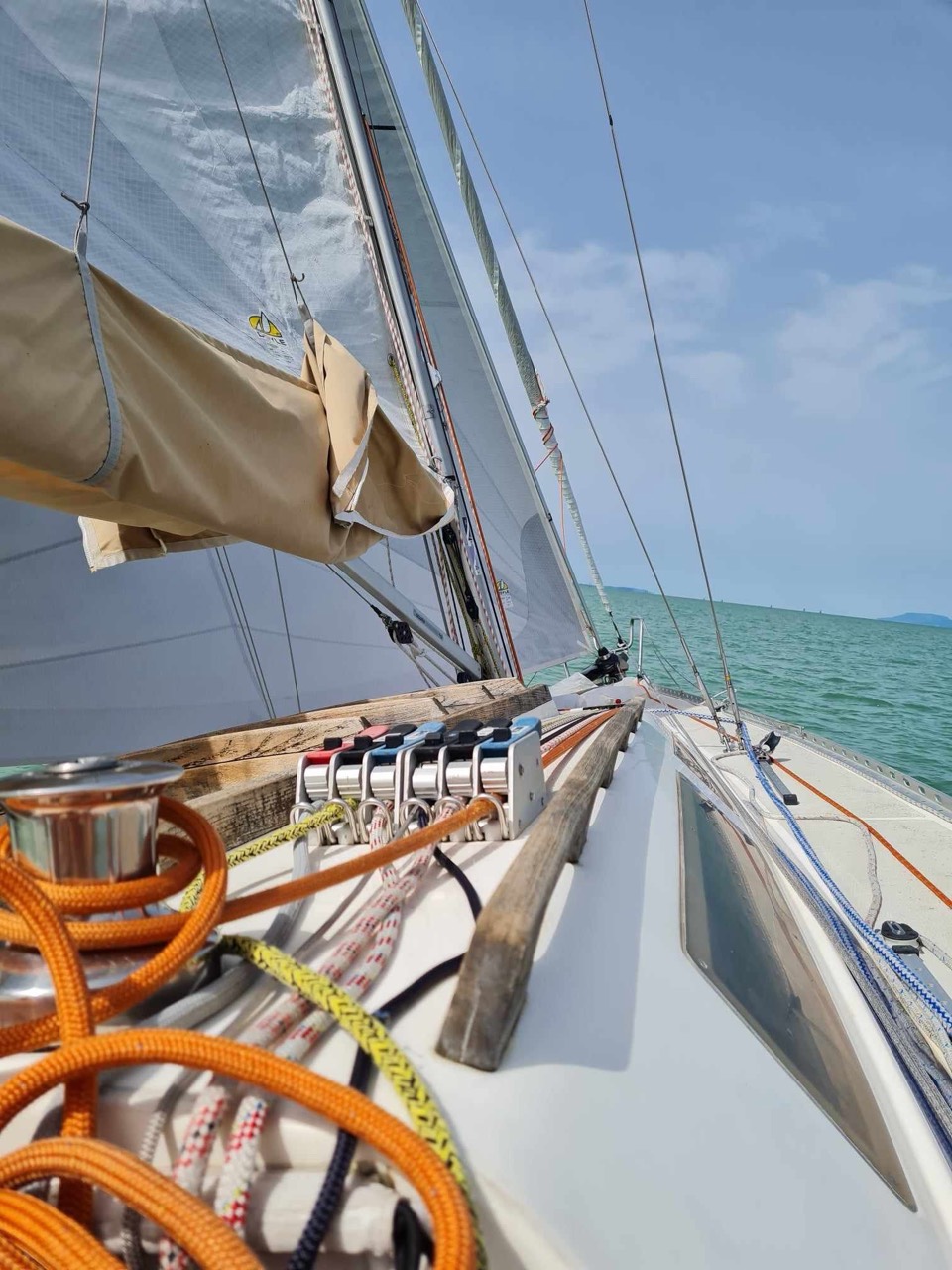 Sailing on Lake Balaton aboard Jackpot