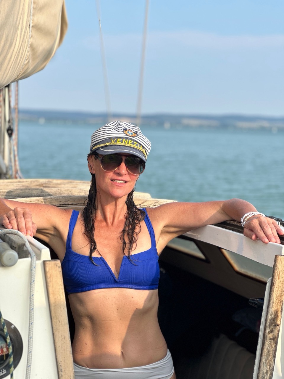 Sailing on Lake Balaton aboard Jackpot