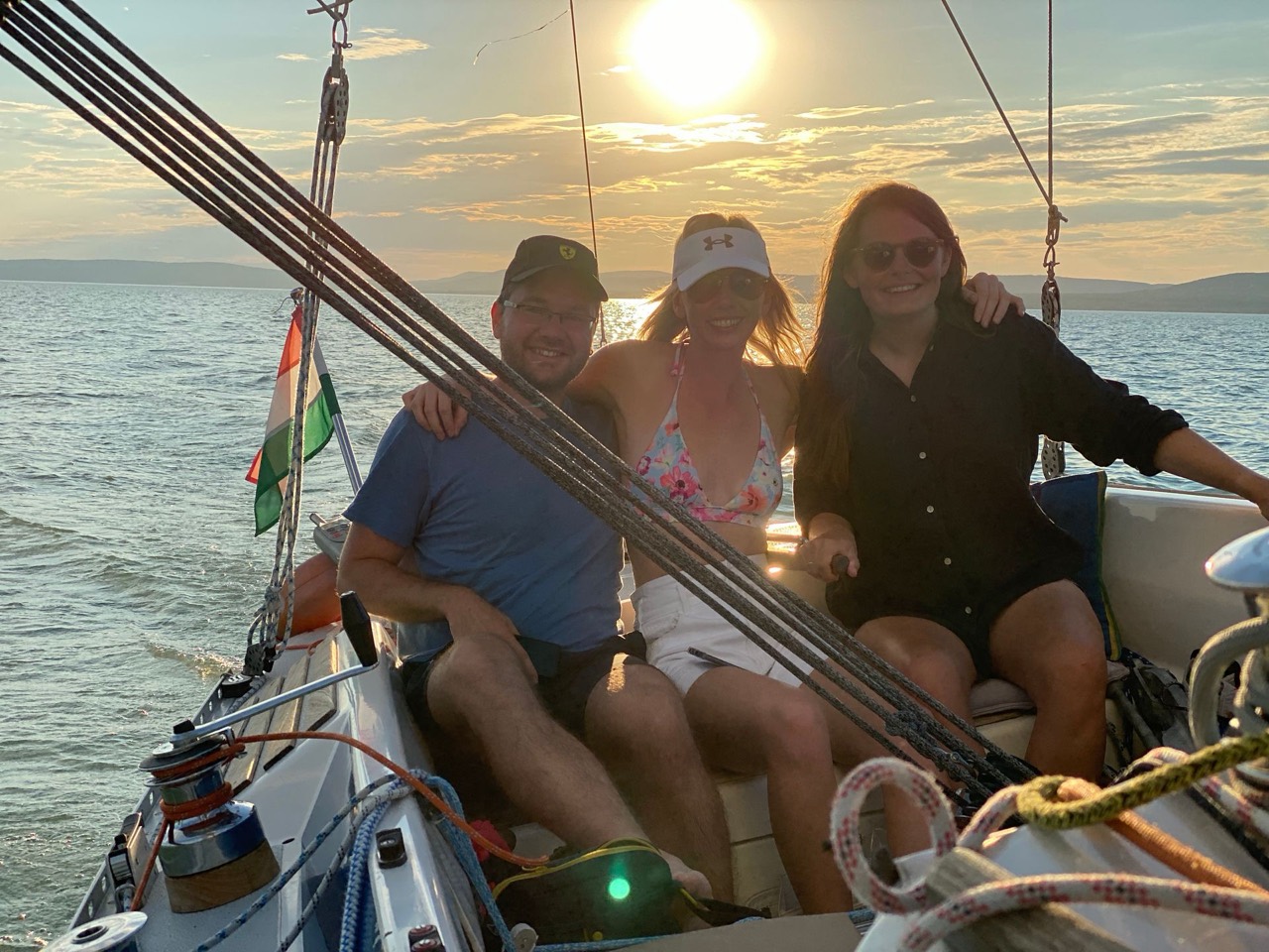 Sailing on Lake Balaton aboard Jackpot