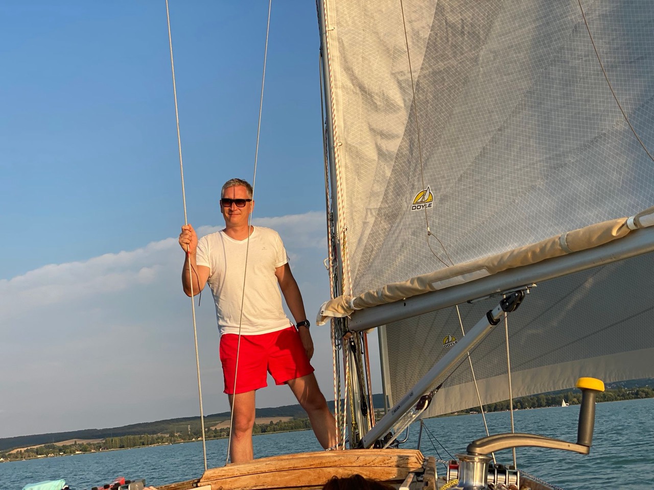 Sailing on Lake Balaton aboard Jackpot