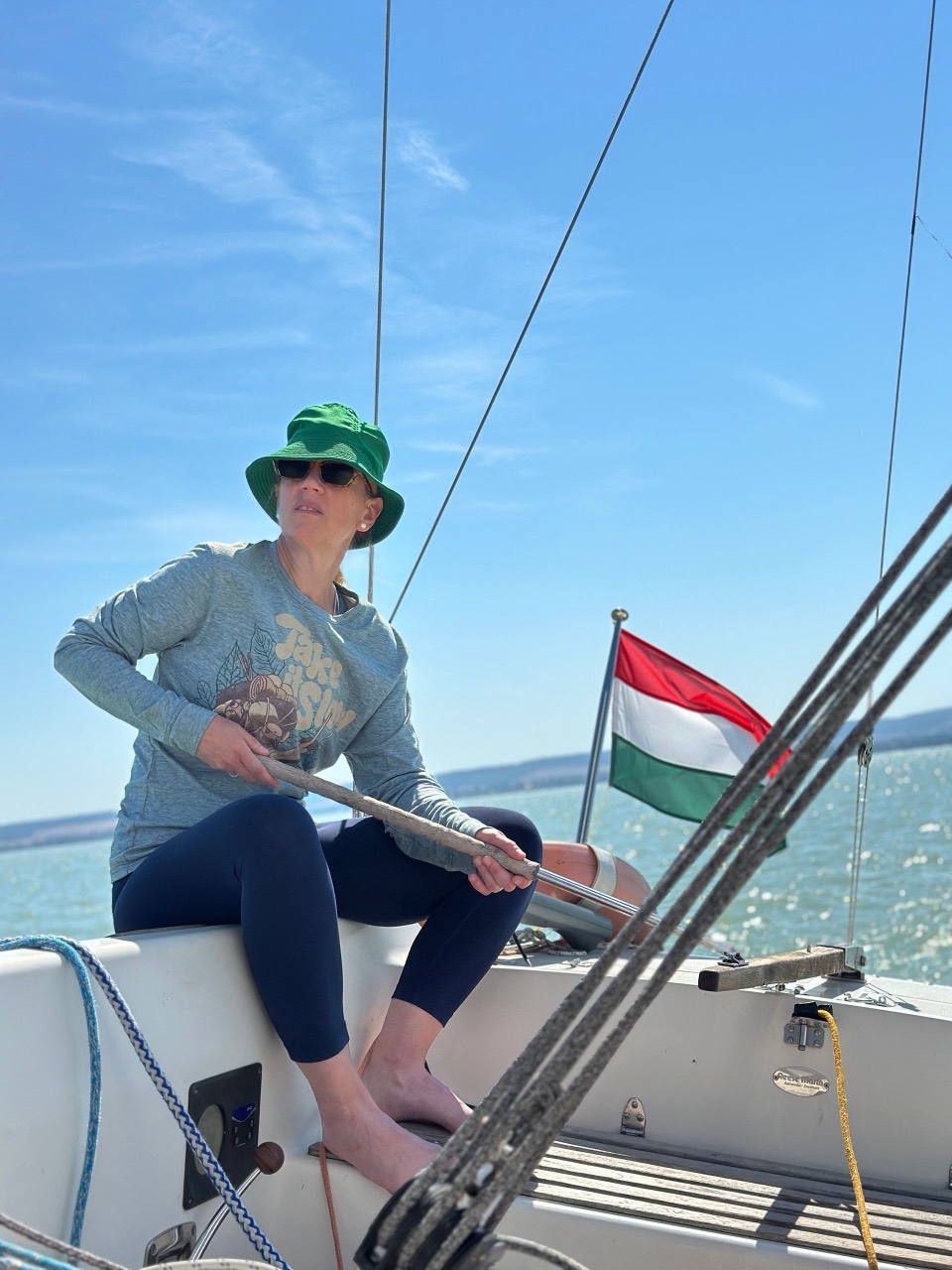 Sailing on Lake Balaton aboard Jackpot