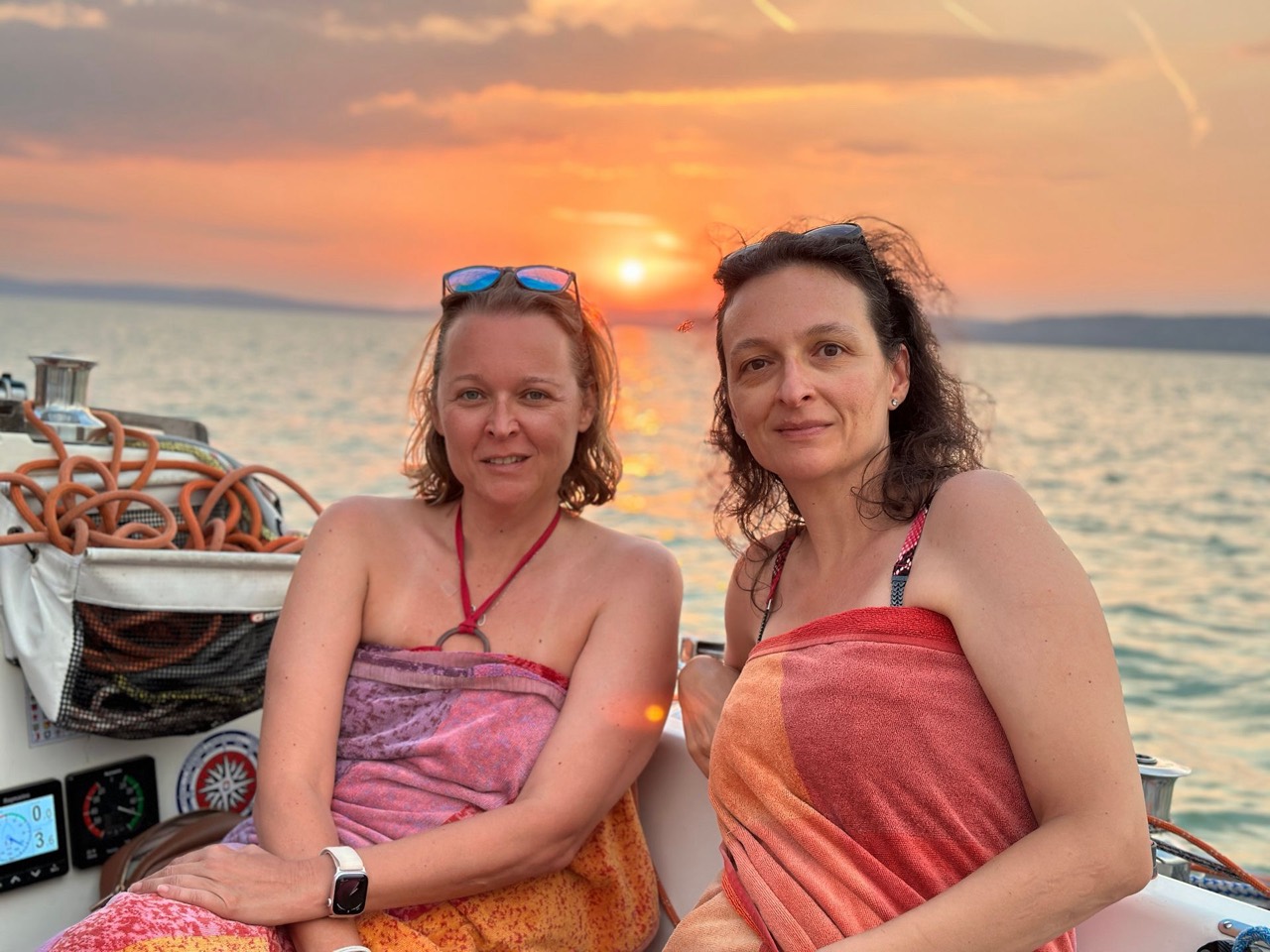Sailing on Lake Balaton aboard Jackpot