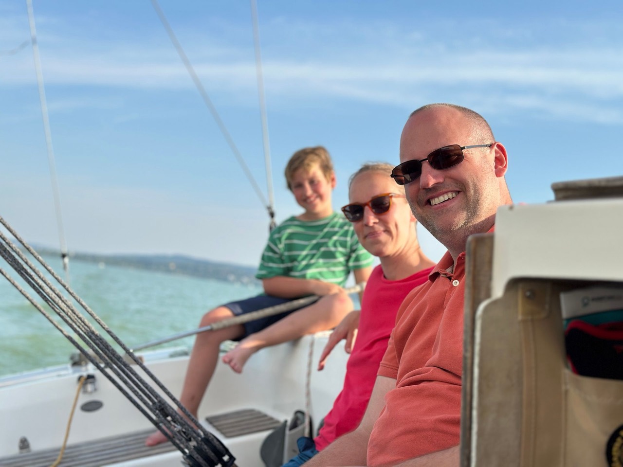 Sailing on Lake Balaton aboard Jackpot