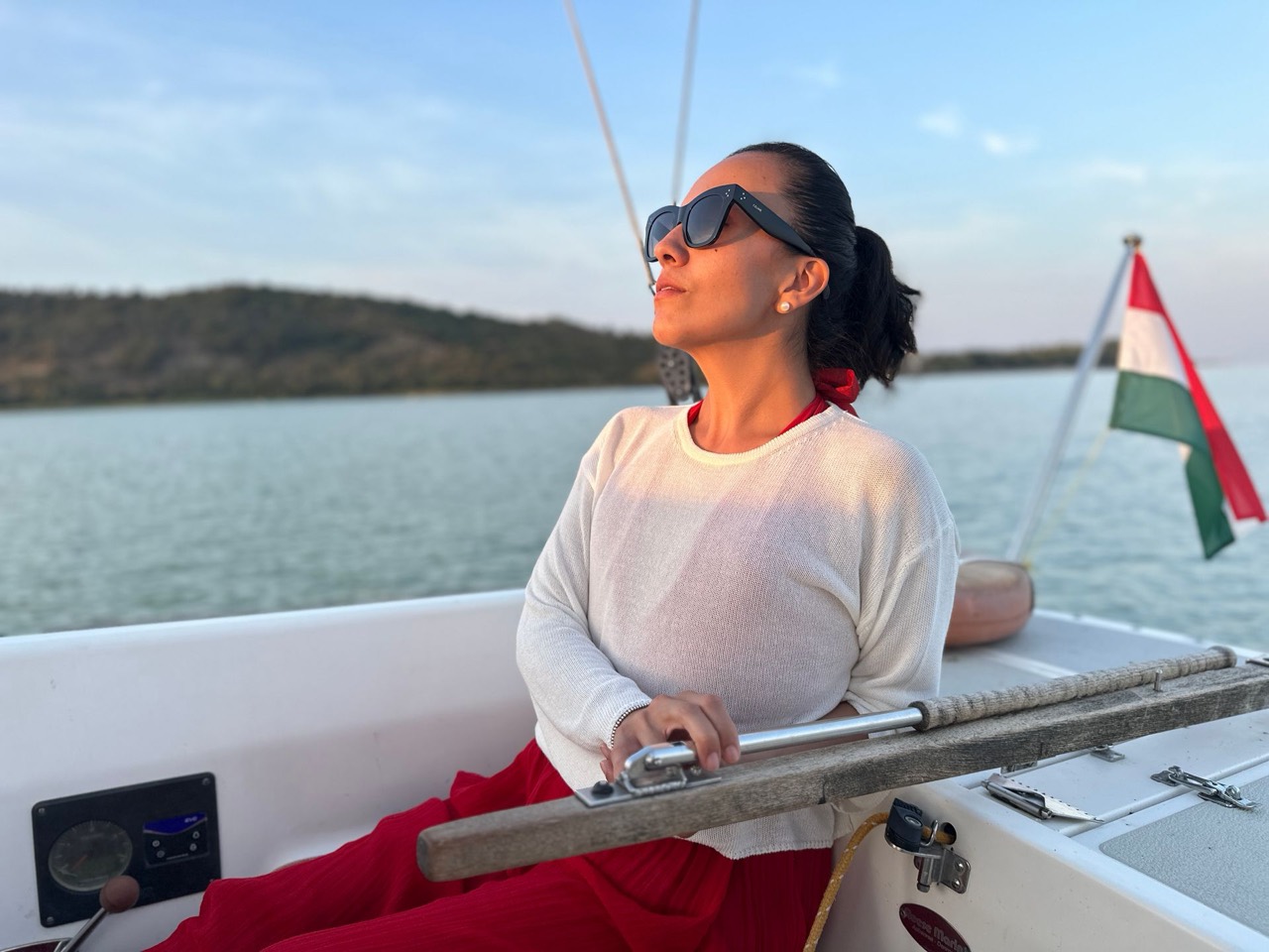 Sailing on Lake Balaton aboard Jackpot