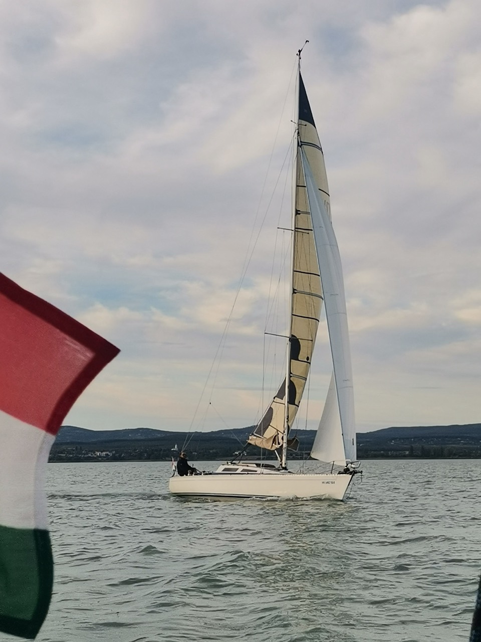Sailing on Lake Balaton aboard Jackpot