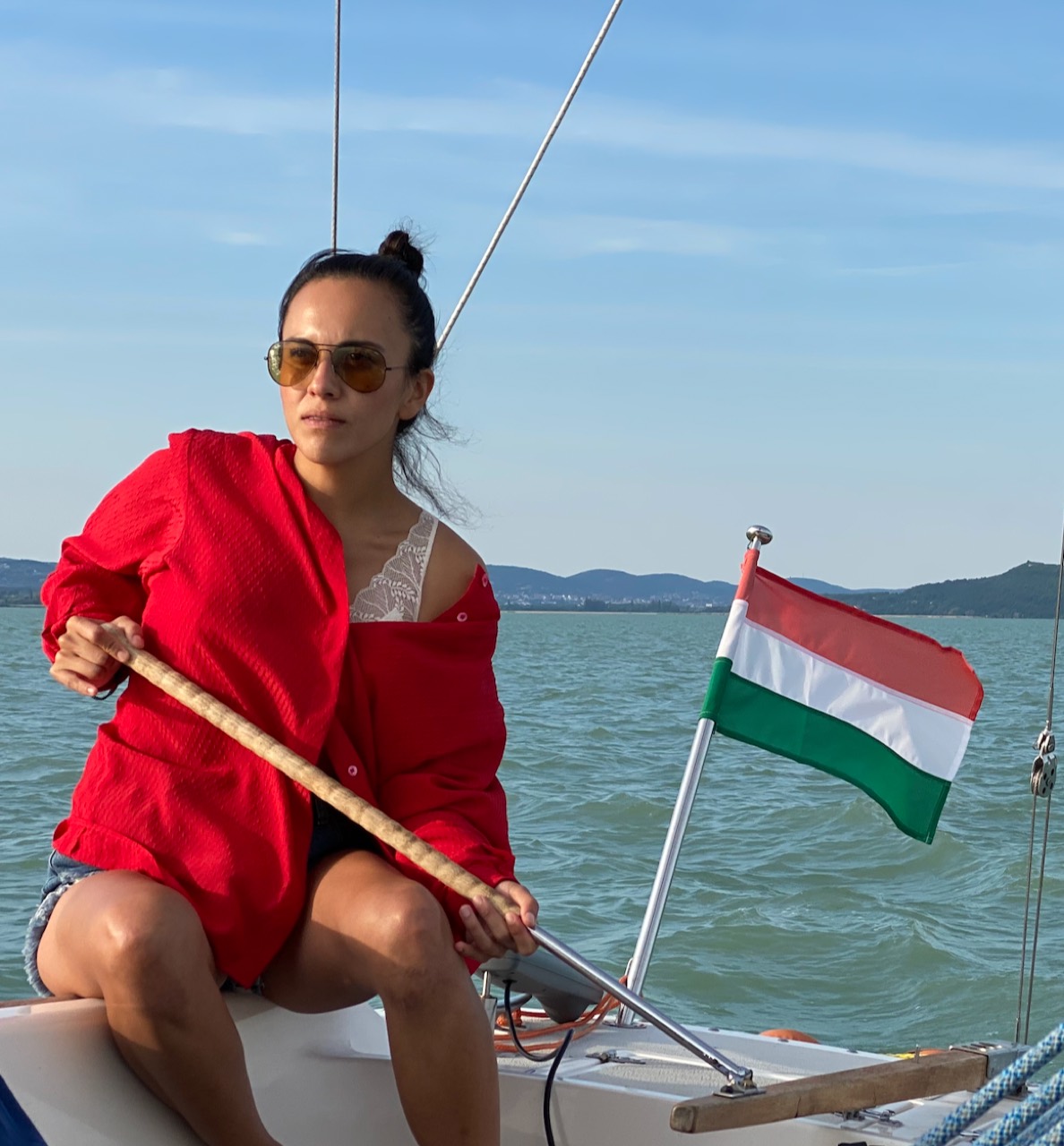 Sailing on Lake Balaton aboard Jackpot