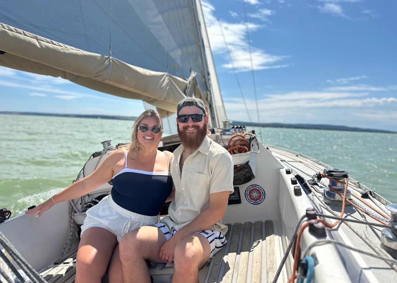 Sailing on Lake Balaton aboard Jackpot